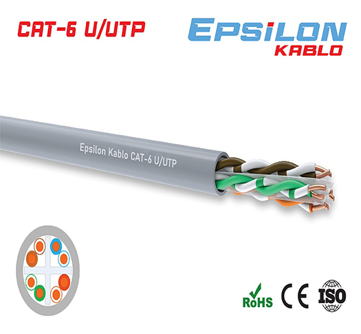 Data Veri İşleme Kabloları CAT 6 U/UTP HFFR