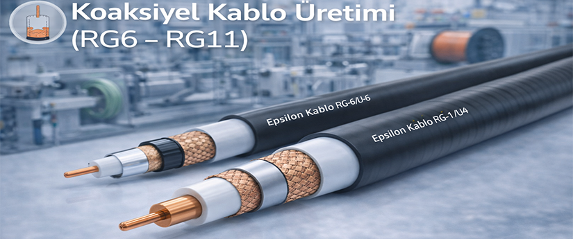 Koaksiyel Kablo Üretimi (RG6 – RG11)
